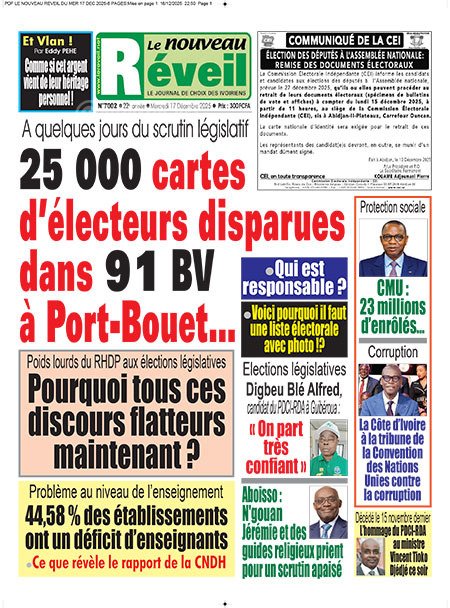 Titrologie de Le Nouveau Réveil N°7002 du mercredi 17 décembre 2025